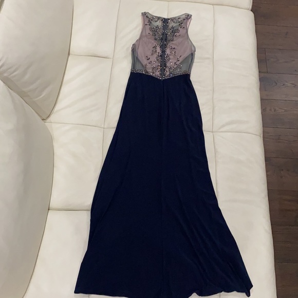 Floor length gown Navy blue size 4 - Picture 8 of 12